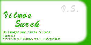 vilmos surek business card